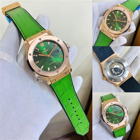 hublot green strap watch|Hublot strap 15mm 19mm.